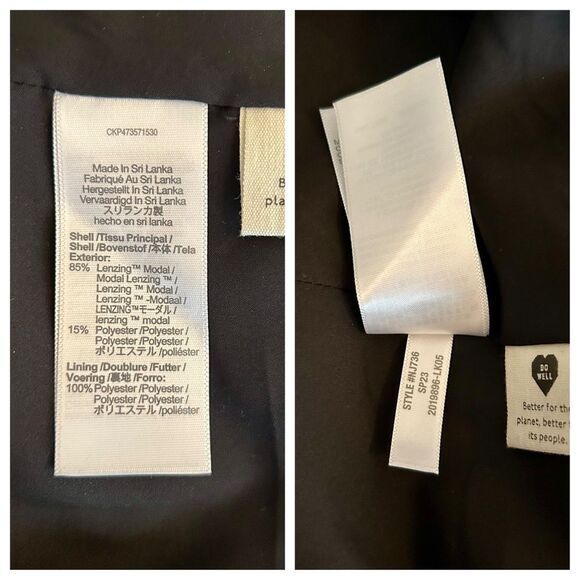 Madewell Relaxed Blazer in Softdrape Black Size L. NWT. - Picture 11 of 16